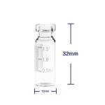 Clear Glass Crimp Top Vials, 2 mL, 100 Pack
