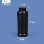 16oz Plastic Storage Bottles, 4-Pack, Light-Proof