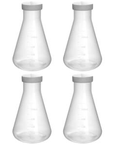QWORK 4-Pack 17oz Narrow Neck Erlenmeyer Flasks
