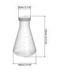 QWORK 4-Pack 17oz Narrow Neck Erlenmeyer Flasks