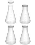 QWORK 4-Pack 17oz Narrow Neck Erlenmeyer Flasks