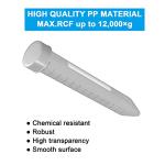 15mL Conical Centrifuge Tubes with Screw Caps