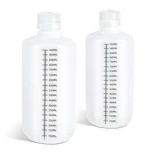 32oz Plastic Bottles with Airtight Caps - 2 Pack
