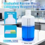 32oz Plastic Bottles with Airtight Caps - 2 Pack