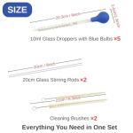 10mL Glass Serological Pipettes with Blue Bulb Set