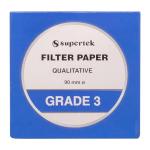 Qualitative Filter Paper Grade 3, 90 mm, 100 Sheets