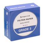 Qualitative Filter Paper Grade 3, 90 mm, 100 Sheets