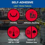 Biohazard No Food or Drink Refrigerator Labels 4-Pack