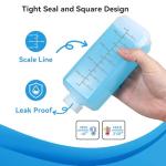 Square Plastic Reagent Bottles with Inner Ring Cover