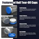 Clear 3ml Glass Vials with Caps - 100 Pack