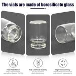 Clear 3ml Glass Vials with Caps - 100 Pack