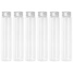 Yoodelife 110ml Clear Plastic Test Tubes, 6-Pack