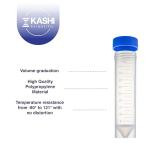 Kashi 50mL Self-Standing Centrifuge Tubes, 100 Pack