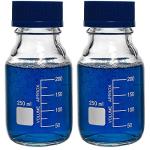 Karter Scientific 250ml Borosilicate Glass Bottles (2 Pack)
