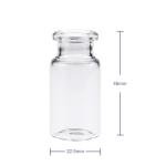 10ml Borosilicate Glass Flat Bottom Vials - 100 Pack