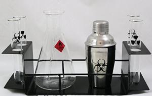 Chemistry Cocktail Barware Set with Hazard Labels