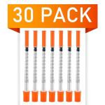 30-Pack 1CC Syringes with 29G Needles
