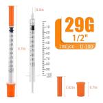 30-Pack 1CC Syringes with 29G Needles