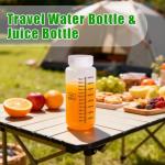 16oz Plastic Bottles with Airtight Caps - 4 Pcs