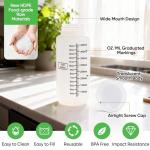 16oz Plastic Bottles with Airtight Caps - 4 Pcs