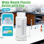 16oz Plastic Bottles with Airtight Caps - 4 Pcs