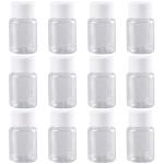 12-Pack Clear 30ml Refillable Plastic Sample Bottles