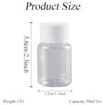 12-Pack Clear 30ml Refillable Plastic Sample Bottles