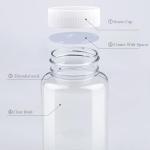 12-Pack Clear 30ml Refillable Plastic Sample Bottles
