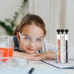 Hoteam 100-Pack Clear Plastic Test Tubes with Caps