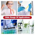 Hoteam 100-Pack Clear Plastic Test Tubes with Caps