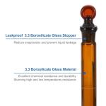 PATIKIL 50ml Borosilicate Glass Volumetric Flasks - 2 Pcs