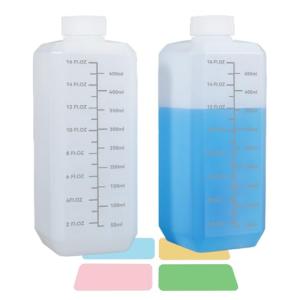 Plastic Lab Chemical Reagent Bottles, 16 oz