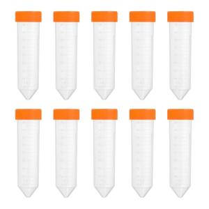 50ML Plastic Centrifuge Tubes, 12 Pcs, Orange