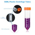 50ML Plastic Centrifuge Tubes, 12 Pcs, Orange