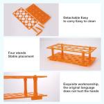 28 Pack Plastic Test Tubes with Caps and Rack