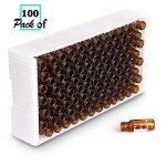 Amber Autosampler Vials, 2mL with Screw Top (Pack of 100)