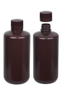 Leak-Proof Brown Plastic Storage Bottles - 2 Pack