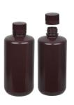 Leak-Proof Brown Plastic Storage Bottles - 2 Pack