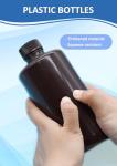 Leak-Proof Brown Plastic Storage Bottles - 2 Pack