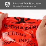 Heavy-Duty Biohazard Waste Disposal Bags - 50 Pack