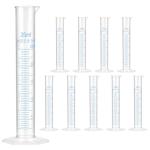 QWORK 25 ml Plastic Measuring Cylinders, Set of 10