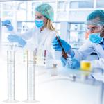 QWORK 25 ml Plastic Measuring Cylinders, Set of 10