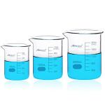 Maccx Borosilicate Glass Beakers, 3 Sizes