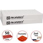 2-Pack White Autosampler Vial Rack for Labs