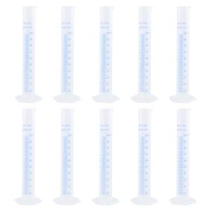 10-Pack 100 ml Graduated Plastic Measuring Cylinders