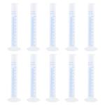 10-Pack 100 ml Graduated Plastic Measuring Cylinders