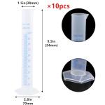 10-Pack 100 ml Graduated Plastic Measuring Cylinders