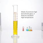2-Pack 100ml Borosilicate Glass Graduated Cylinders