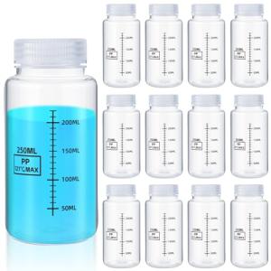 12 Pack 8oz Plastic Sample Bottles with Caps