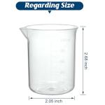 6 Pack 100ml Plastic Lab Beakers with Pour Spout